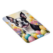 Magnet Flexible Happy Easter Boston Terrier (Côté Droit)