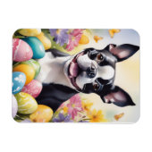 Magnet Flexible Happy Easter Boston Terrier (Horizontal)