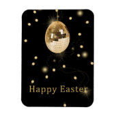 Magnet Flexible Happy Easter Gold Disco Ball (Vertical)