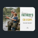Magnet Flexible Happy Father's Day Grandpa Green Photo<br><div class="desc">Celebrate Grandpa this Father’s Day with a meaningful photo magnet he can herish. This design features a modern green “Happy Father’s Day” greeting with “Grandpa” or any other name you can customize, and write a thoughtful message just for him. Add a special photo and customize the sign off. Simple and...</div>