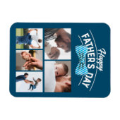 Magnet Flexible Happy Fête des pères 5 Photo Collage (Horizontal)