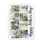 Magnet Flexible Happy Fête des pères 8 Photo Custom White (Vertical)