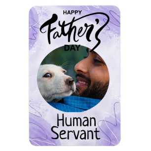 Magnet Flexible Happy Fête des pères Serviteur humain Custom Purpl