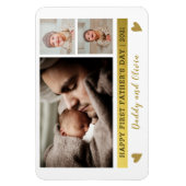 Magnet Flexible Happy First Fête des pères 3 Photo Collage (Vertical)