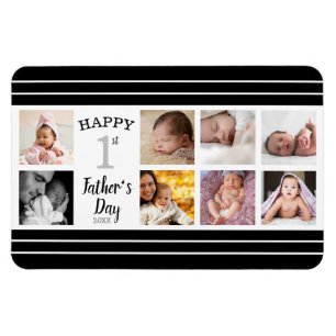 Magnet Flexible Happy First Fête des pères New Dad 8 Photo Colla
