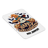Magnet Flexible Happy Halloween - Haunted House Orange Black (Côté Droit)