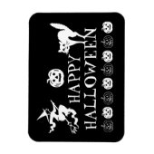 Magnet Flexible Happy Halloween noir blanc éffrayant (Vertical)