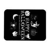 Magnet Flexible Happy Halloween nom personnalisé noir éffrayant (Horizontal)