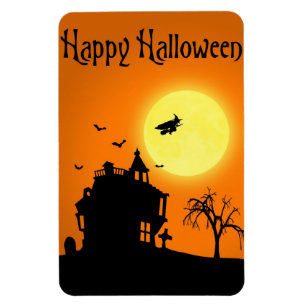 Magnet Flexible Happy Halloween Silhouette paysage