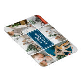 Magnet Flexible Happy Hanoukka Typographie Blue Photo Collage (Côté Droit)