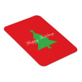 Magnet Flexible Happy Holidays Bright Red Christmas New Year (Côté Droit)