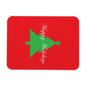 Magnet Flexible Happy Holidays Bright Red Christmas New Year (Horizontal)