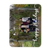 Magnet Flexible Happy Holidays Family Photo Lettering Modern Chic (Vertical)