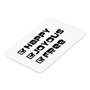 Magnet Flexible Happy Joyous Free Slogan Citation amusant Texte gr