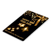 Magnet Flexible Happy New Year 2026 Gold Star Greeting Card (Côté Gauche)