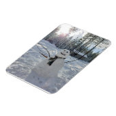 Magnet Flexible Happy Snowman photos d'hiver originales (Côté Gauche)