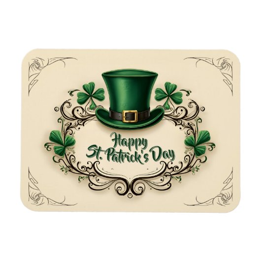 Magnet Flexible Happy St. Patrick’s Day Shamrock Design (Horizontal)