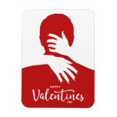 Magnet Flexible Happy Valentine’s Day Red Love Hug Silhouette (Vertical)