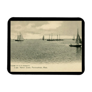 Magnet Flexible Harbour Scene, Provincetown, MA 1905 Vintage