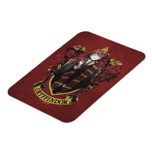 Magnet Flexible HARRY POTTER™ | Anime Ron Weasley House Crest (Côté Gauche)