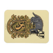 Magnet Flexible Harry Potter | Blason de Poufsouffle avec Blaireau (Horizontal)