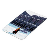 Magnet Flexible HARRY POTTER™ et Hedwig dans la cour de HOGWARTS™ (Côté Gauche)