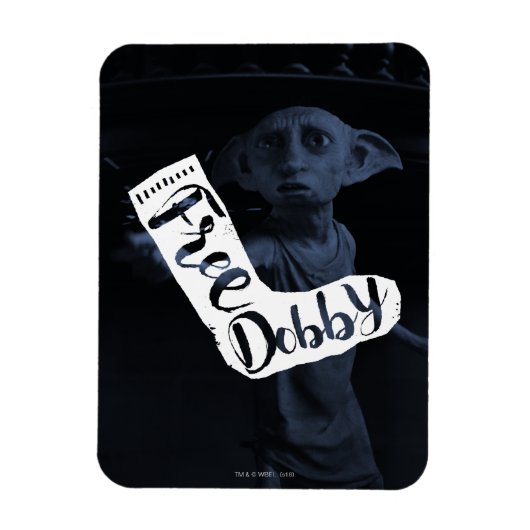 Magnet Flexible Harry Potter | "Free Dobby" Sock Typography (Vertical)