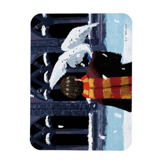 Magnet Flexible HARRY POTTER™ & Hedwig dans la neige (Vertical)