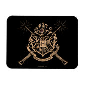 Magnet Flexible Harry Potter | Hogwarts Crossed Wands Crest (Horizontal)