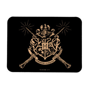Magnet Flexible Harry Potter   Hogwarts Crossed Wands Crest