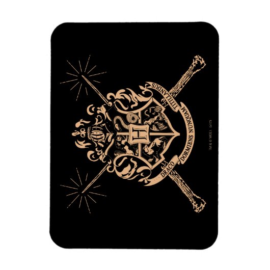 Magnet Flexible Harry Potter | Hogwarts Crossed Wands Crest (Vertical)