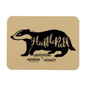 Magnet Flexible Harry Potter | HUFFLEPUFF™ Silhouette Typography (Horizontal)