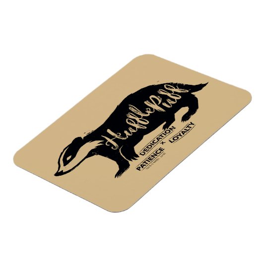 Magnet Flexible Harry Potter | HUFFLEPUFF™ Silhouette Typography (Côté Gauche)