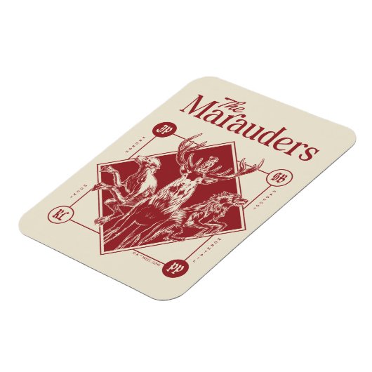 Magnet Flexible HARRY POTTER™ Les Marauders Animagus Graphisme (Côté Gauche)