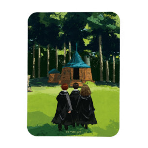 Magnet Flexible HARRY POTTER™, Ron, & Hermione à Hagrid's Hut