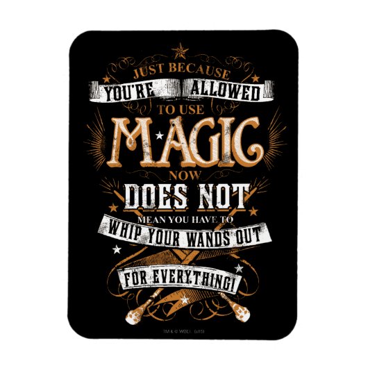 Magnet Flexible Harry Potter Spell | Just Because You're Allowed (Vertical)