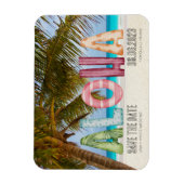 Magnet Flexible Hawaii Beach Aloha Wedding Enregistrer la date (Vertical)