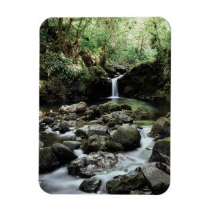 Magnet Flexible Hawaii, Maui, Une cascade s'écoule dans Blue Pool