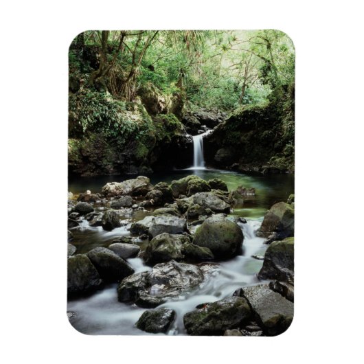 Magnet Flexible Hawaii, Maui, Une cascade s'écoule dans Blue Pool (Vertical)