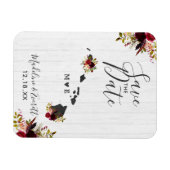 Magnet Flexible Hawaii State Destination Rustic Enregistrer la dat (Horizontal)
