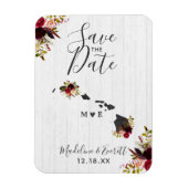 Magnet Flexible Hawaii State Destination Rustic Enregistrer la dat (Vertical)