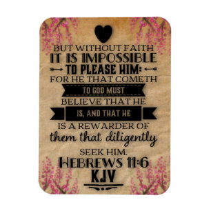 Magnet Flexible Hébreux 11:6 KJV verset biblique