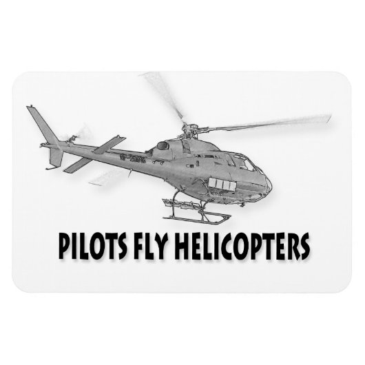Magnet Flexible Hélicoptères Pilot (Horizontal)