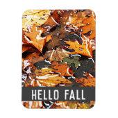 Magnet Flexible Hello Fall Rainy Feuilles (Vertical)