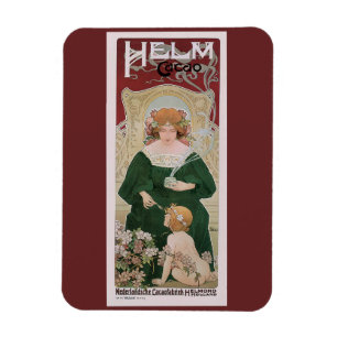 Magnet Flexible Helm Cacao, de l'Art vintage par Privat Livemont