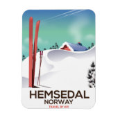 Magnet Flexible Hemsedal Norvège affiche de voyage (Vertical)