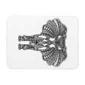 Magnet Flexible Henna Mehndi Eléphant indien décoré (Horizontal)