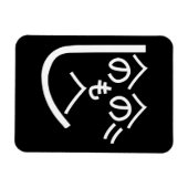 Magnet Flexible Henohenomoheji へのへのもへじ (Horizontal)