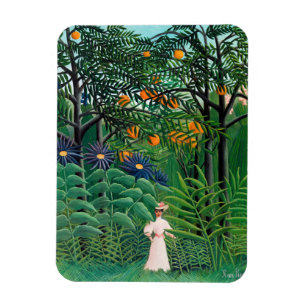 Magnet Flexible Henri Rousseau - Femme marchant dans une forêt exo