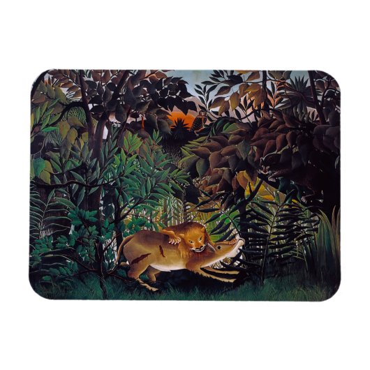 Magnet Flexible Henri Rousseau - Le lion affamé (Horizontal)
